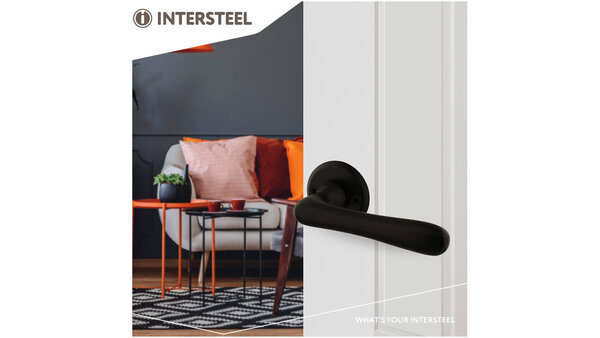 Intersteel Deurkruk Trento met rozet ø50x5mm zwart
