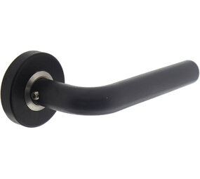 Intersteel Deurkruk Luzern op rozet verdekt ø53x10mm structuur zwart