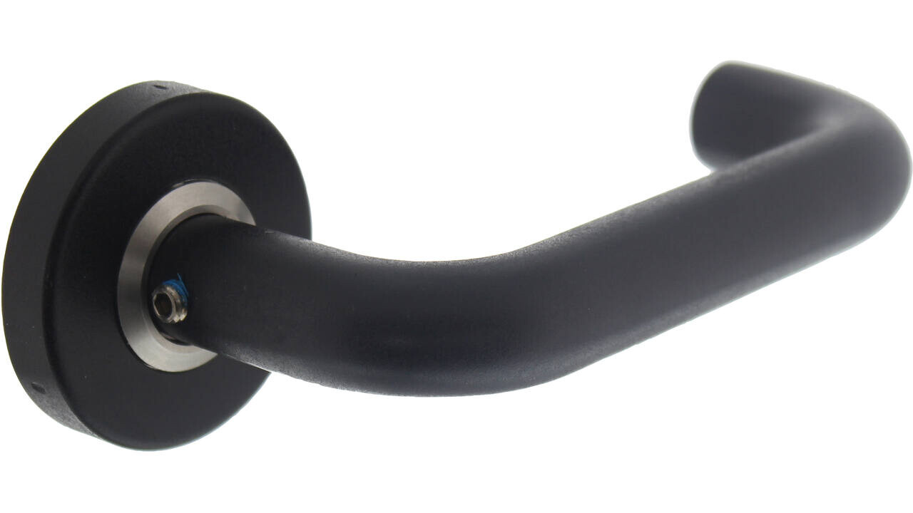 Intersteel Deurkruk Bern op rozet verdekt ø53x10mm structuur zwart
