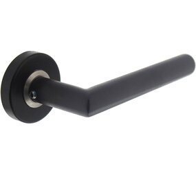 Intersteel Deurkruk Jura op rozet verdekt ø53x10mm structuur zwart