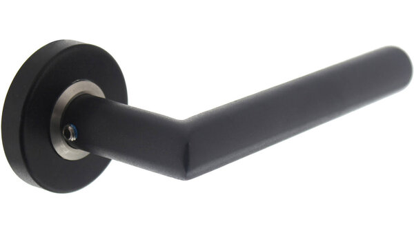 Intersteel Deurkruk Jura op rozet verdekt ø53x10mm structuur zwart