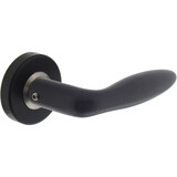 Intersteel Deurkruk Jupiter op rozet verdekt ø53x10mm structuur zwart