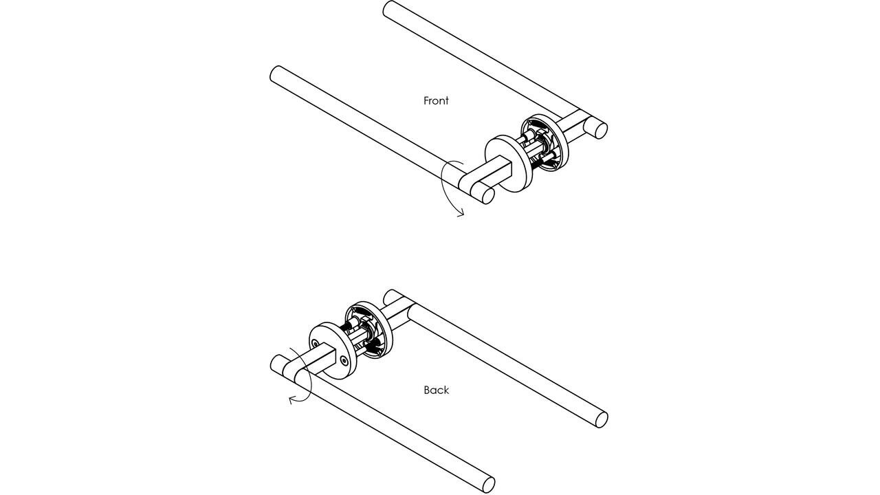 Intersteel Deurkruk Shiraat by Grand & Johnson op rozet éénzijdig verdekt ø55x8mm PVD zwart