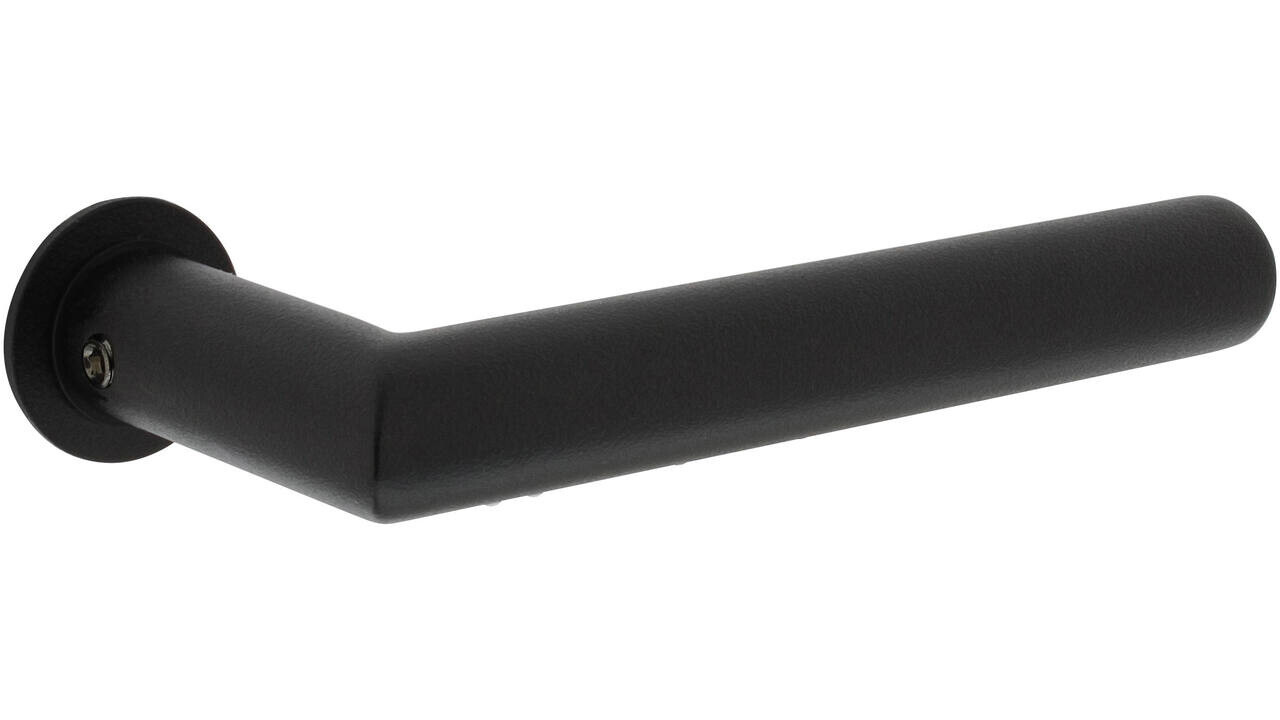 Intersteel Deurkruk Jura met rozet zelfklevend ø30x3mm structuur zwart