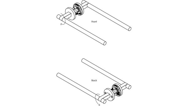 Intersteel Deurkruk Shiraat by Grand & Johnson op rozet éénzijdig verdekt ø55x8mm PVD zwart