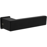 Intersteel Deurkruk Amsterdam met rozet zelfklevend 30x30x3mm structuur zwart