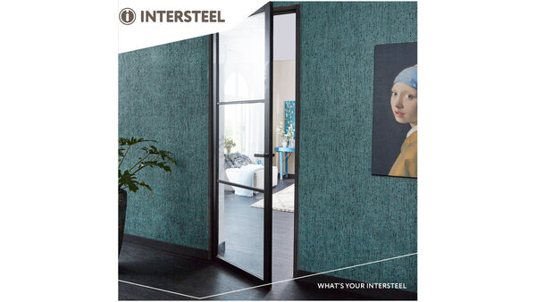 Intersteel Deurkruk Amsterdam met rozet zelfklevend 30x30x3mm structuur zwart