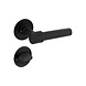Intersteel Deurkruk L/L recht met rozet Ø51x2mm structuur zwart Intersteel Deurkruk L/L recht met rozet Ø51x2mm structuur zwart