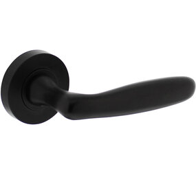 Intersteel Deurkruk Bjorn op rozet verdekt ø52x10mm met nokken zwart Intersteel Deurkruk Bjorn op rozet verdekt ø52x10mm met nokken zwart