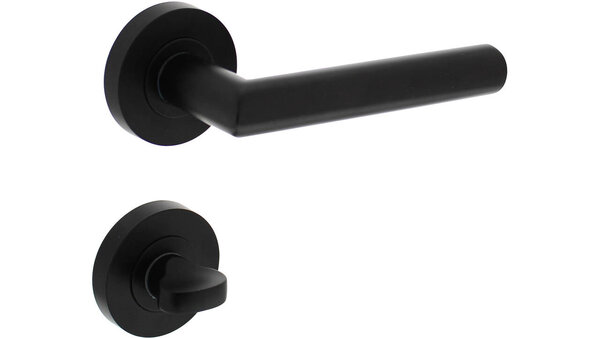 Intersteel Deurkruk Bastian op rozet verdekt ø52x10mm met nokken zwart