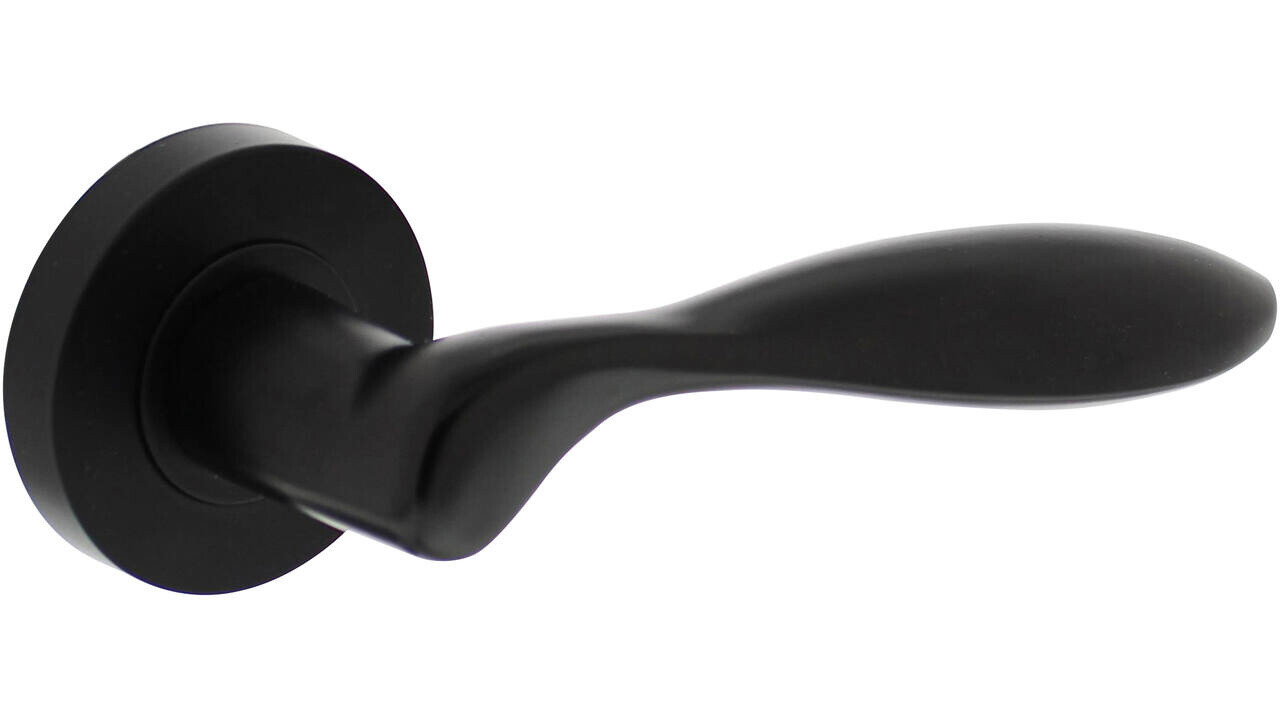 Intersteel Deurkruk George op rozet verdekt ø52x10mm met nokken zwart