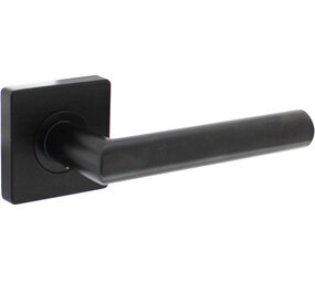 Intersteel Deurkruk Bastian op rozet 55x55x10mm met nokken zwart