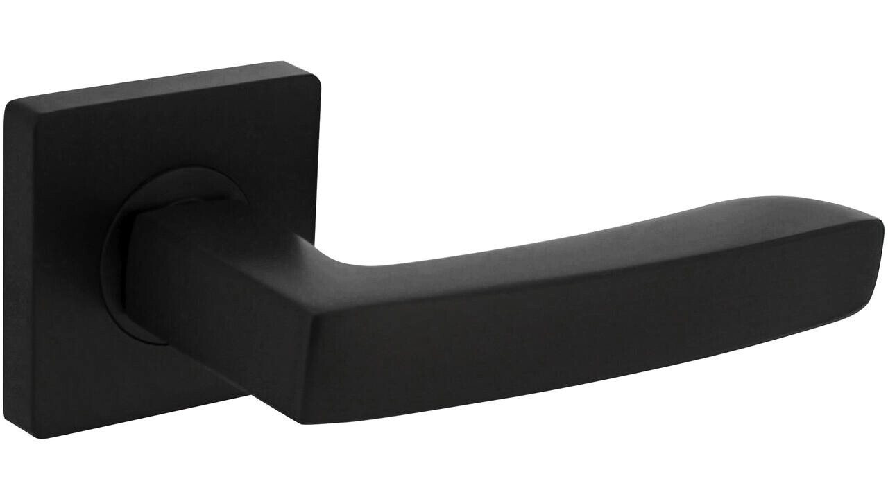 Intersteel Deurkruk Minos op rozet verdekt 55x55x10mm met nokken zwart