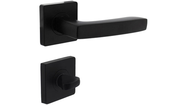 Intersteel Deurkruk Minos op rozet verdekt 55x55x10mm met nokken zwart