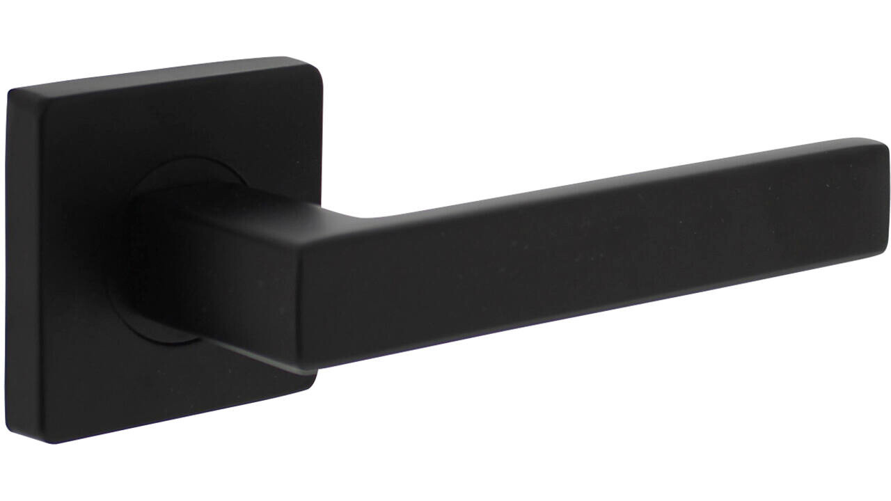 Intersteel Deurkruk Hera op rozet verdekt 55x55x10mm met nokken zwart Intersteel Deurkruk Hera op rozet verdekt 55x55x10mm met nokken zwart