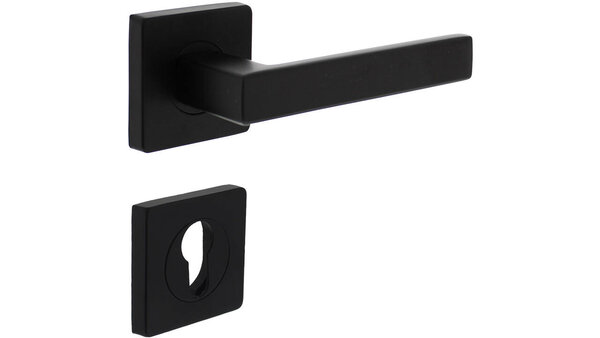 Intersteel Deurkruk Hera op rozet verdekt 55x55x10mm met nokken zwart Intersteel Deurkruk Hera op rozet verdekt 55x55x10mm met nokken zwart
