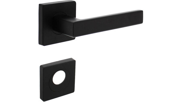 Intersteel Deurkruk Hera op rozet verdekt 55x55x10mm met nokken zwart Intersteel Deurkruk Hera op rozet verdekt 55x55x10mm met nokken zwart