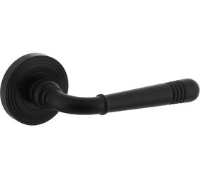 Intersteel Deurkruk Helena op rozet verdekt met rillen ø55x10mm met nokken zwart