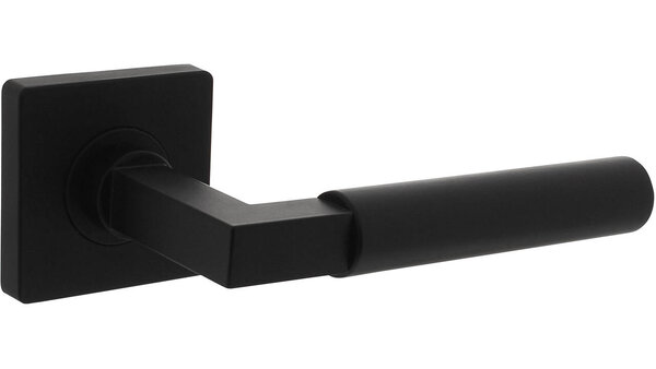 Intersteel Deurkruk Baustil op rozet verdekt 55x55x10mm met nokken zwart