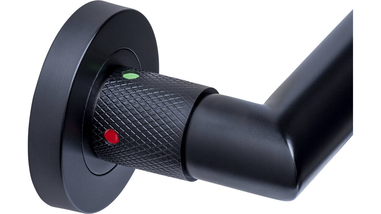 Intersteel Deurkruk Prolock Sicura ø22mm met blokkeer mechanisme op rozet verdekt ø53x10mm met nokken zwart Intersteel Deurkruk Prolock Sicura ø22mm met blokkeer mechanisme op rozet verdekt ø53x10mm met nokken zwart