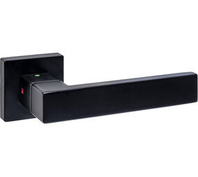 Intersteel Deurkruk Prolock Cunera met blokkeer mechanisme op rozet verdekt 52x52x10mm met nokken zwart Intersteel Deurkruk Prolock Cunera met blokkeer mechanisme op rozet verdekt 52x52x10mm met nokken zwart