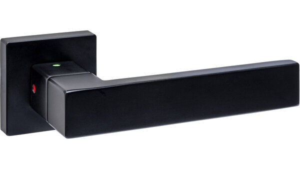 Intersteel Deurkruk Prolock Cunera met blokkeer mechanisme op rozet verdekt 52x52x10mm met nokken zwart Intersteel Deurkruk Prolock Cunera met blokkeer mechanisme op rozet verdekt 52x52x10mm met nokken zwart