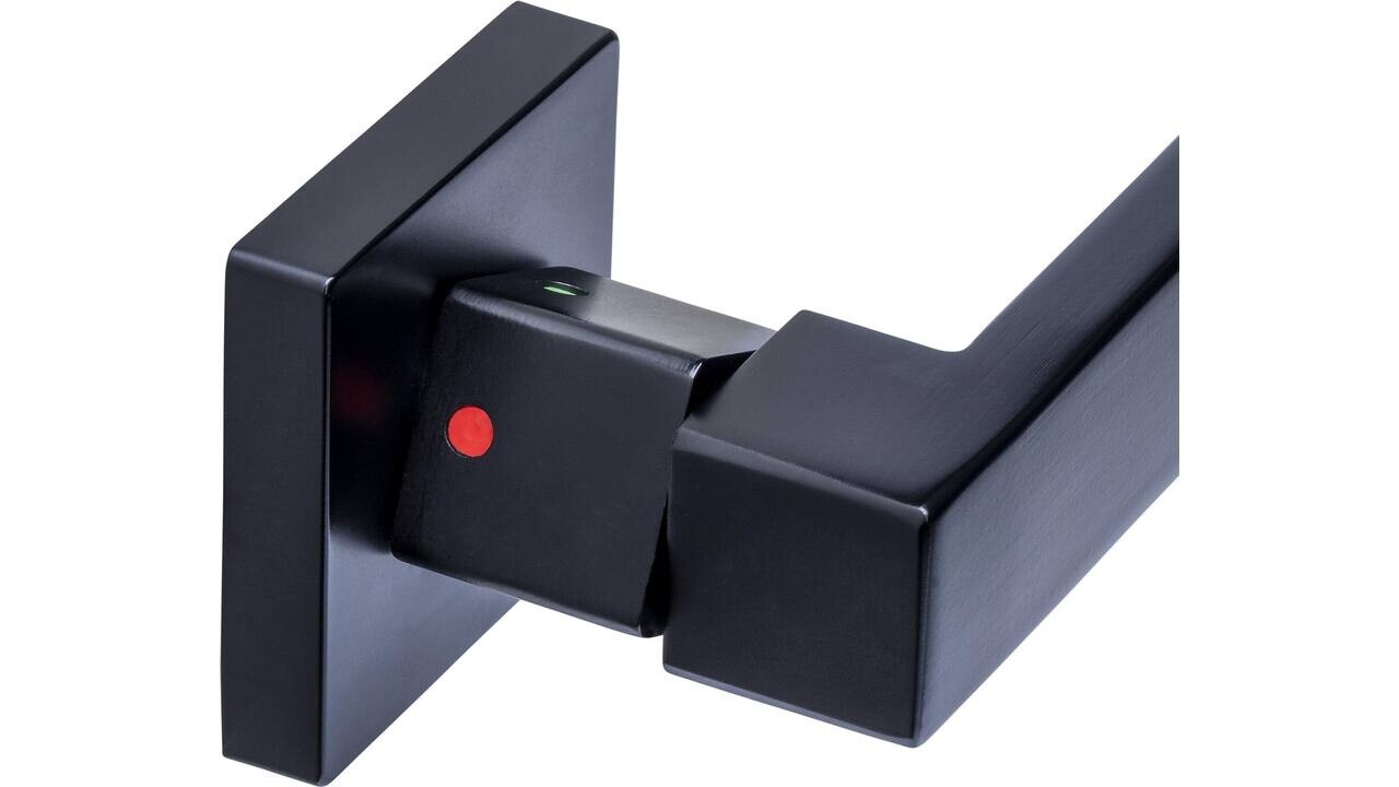 Intersteel Deurkruk Prolock Cunera met blokkeer mechanisme op rozet verdekt 52x52x10mm met nokken zwart Intersteel Deurkruk Prolock Cunera met blokkeer mechanisme op rozet verdekt 52x52x10mm met nokken zwart