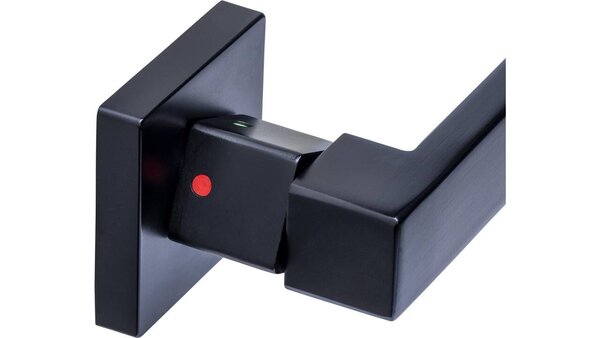 Intersteel Deurkruk Prolock Cunera met blokkeer mechanisme op rozet verdekt 52x52x10mm met nokken zwart Intersteel Deurkruk Prolock Cunera met blokkeer mechanisme op rozet verdekt 52x52x10mm met nokken zwart