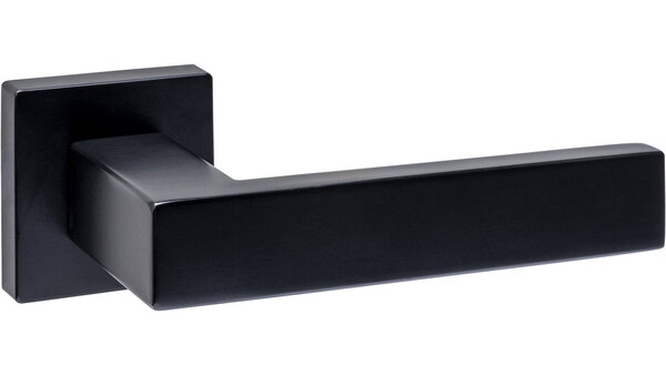 Intersteel Deurkruk Cunera zonder blokkeer mechanisme op rozet verdekt 52x52x10mm met nokken zwart Intersteel Deurkruk Cunera zonder blokkeer mechanisme op rozet verdekt 52x52x10mm met nokken zwart