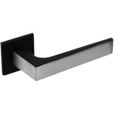 Intersteel Deurkruk Moors No.1 met rozet verdekt 50x50x5mm met nokken rvs/structuur zwart