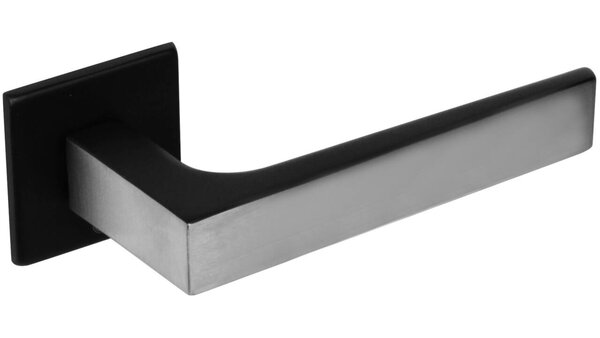 Intersteel Deurkruk Moors No.1 met rozet verdekt 50x50x5mm met nokken rvs/structuur zwart Intersteel Deurkruk Moors No.1 met rozet verdekt 50x50x5mm met nokken rvs/structuur zwart