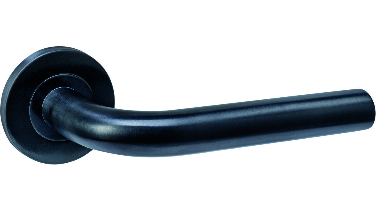 Intersteel Deurkruk Q 02 op rozet verdekt ø52x6mm PVD zwart