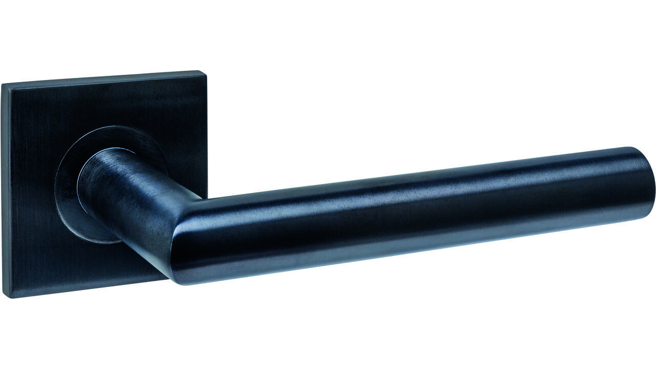 Intersteel Deurkruk Q 04 op rozet verdekt 53x53x6mm PVD zwart