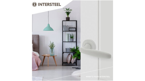 Intersteel Deurkruk Bjorn op rozet verdekt ø52x10mm met nokken wit