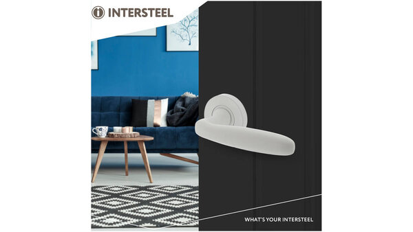 Intersteel Deurkruk Bjorn op rozet verdekt ø52x10mm met nokken wit