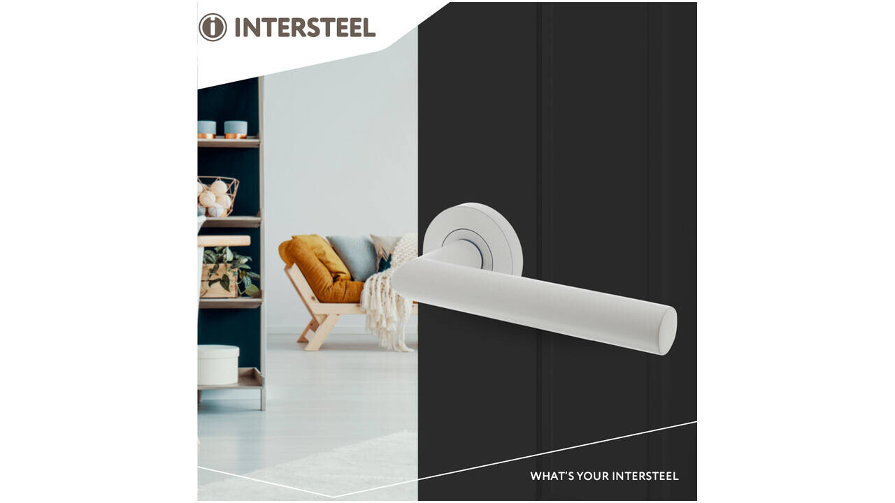 Intersteel Deurkruk Bastian op rozet verdekt ø52x10mm met nokken wit