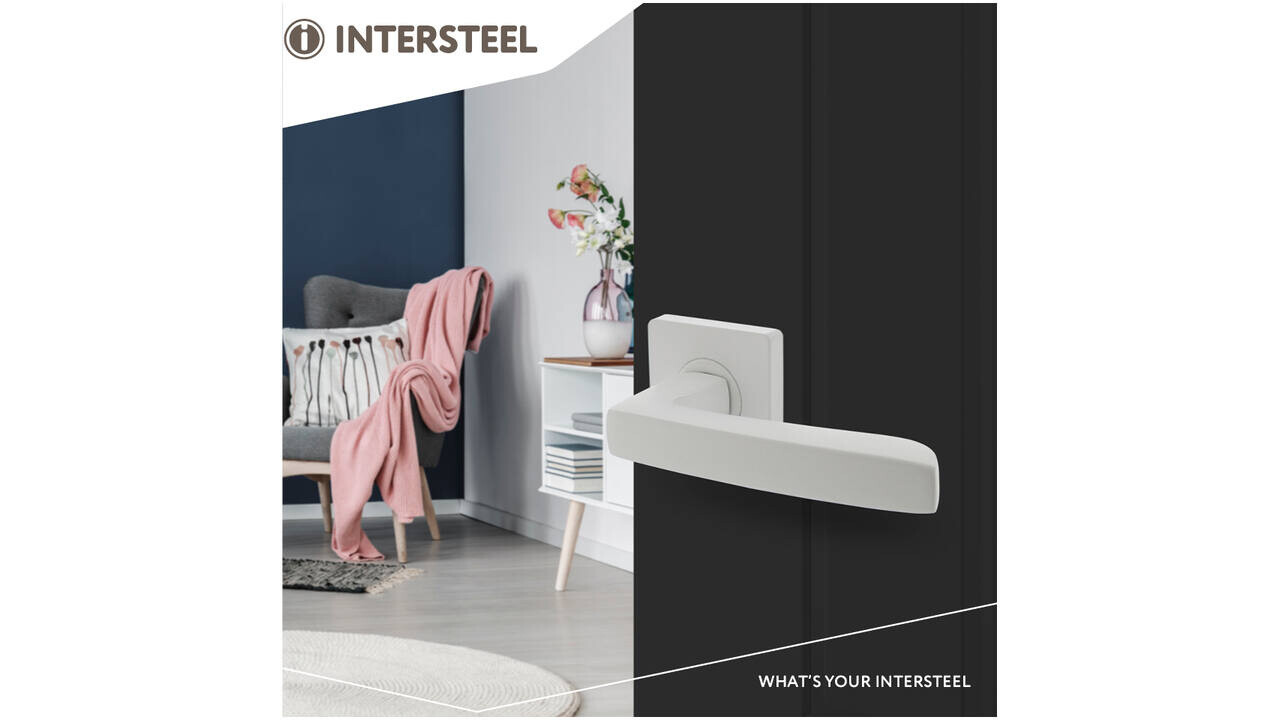 Intersteel Deurkruk Minos op rozet verdekt 55x55x10mm met nokken wit