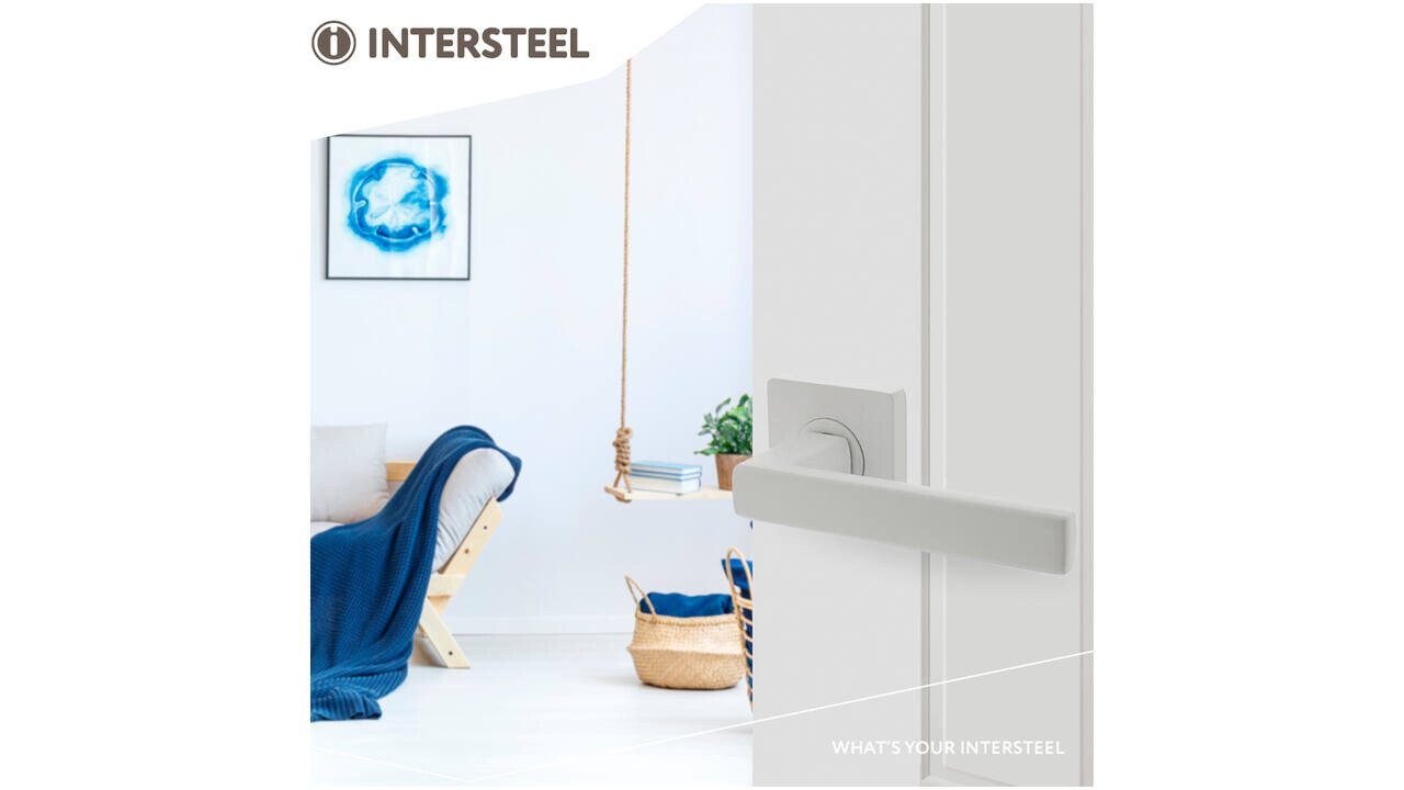 Intersteel Deurkruk Hera op rozet verdekt 55x55x10mm met nokken wit