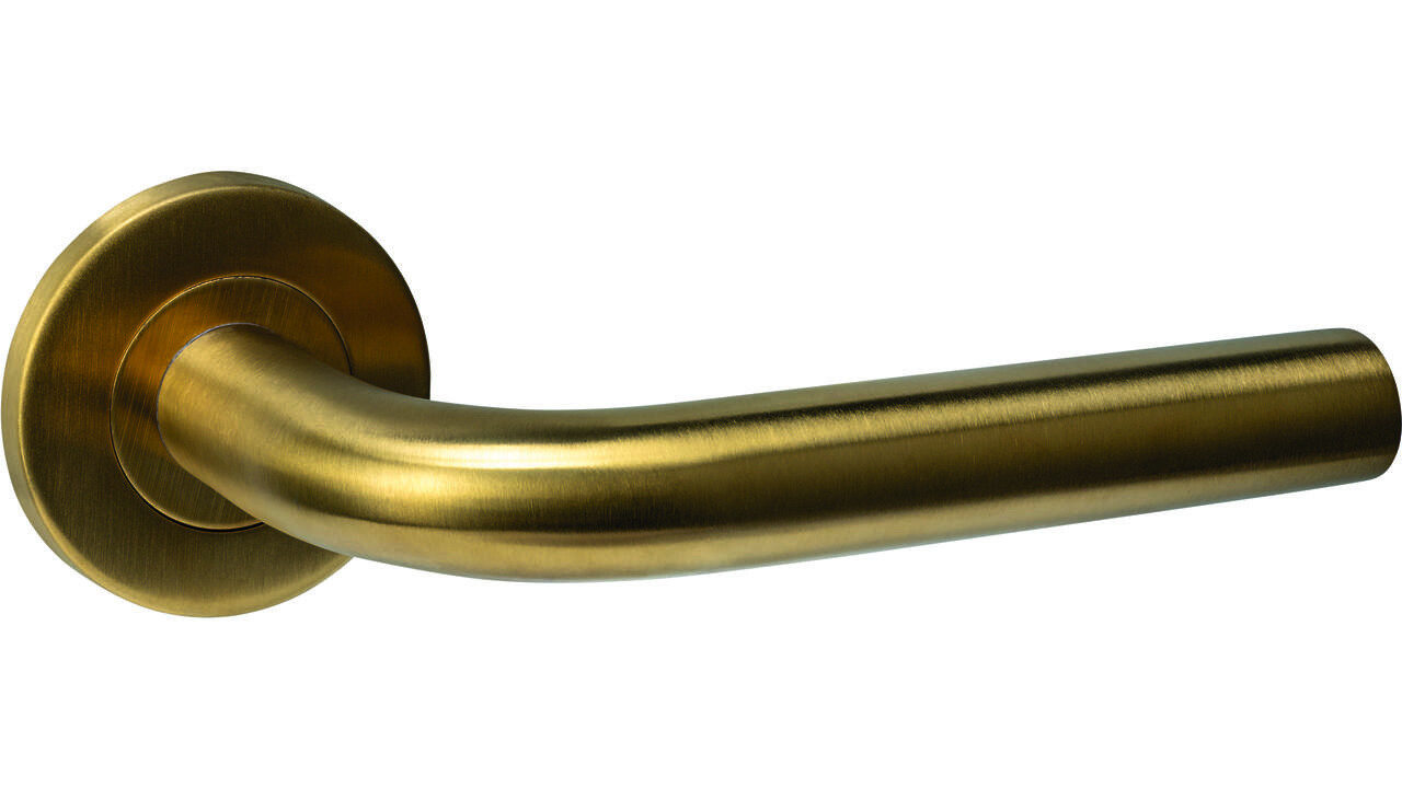 Intersteel Deurkruk Q 02 op rozet verdekt ø52x6mm PVD messing mat