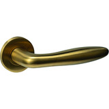 Intersteel Deurkruk Q 03 op rozet verdekt ø52x6mm PVD messing mat