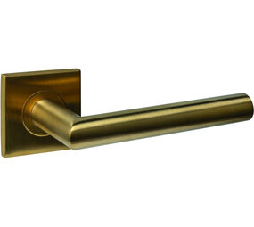 Intersteel Deurkruk Q 04 op rozet verdekt 53x53x6mm PVD messing mat