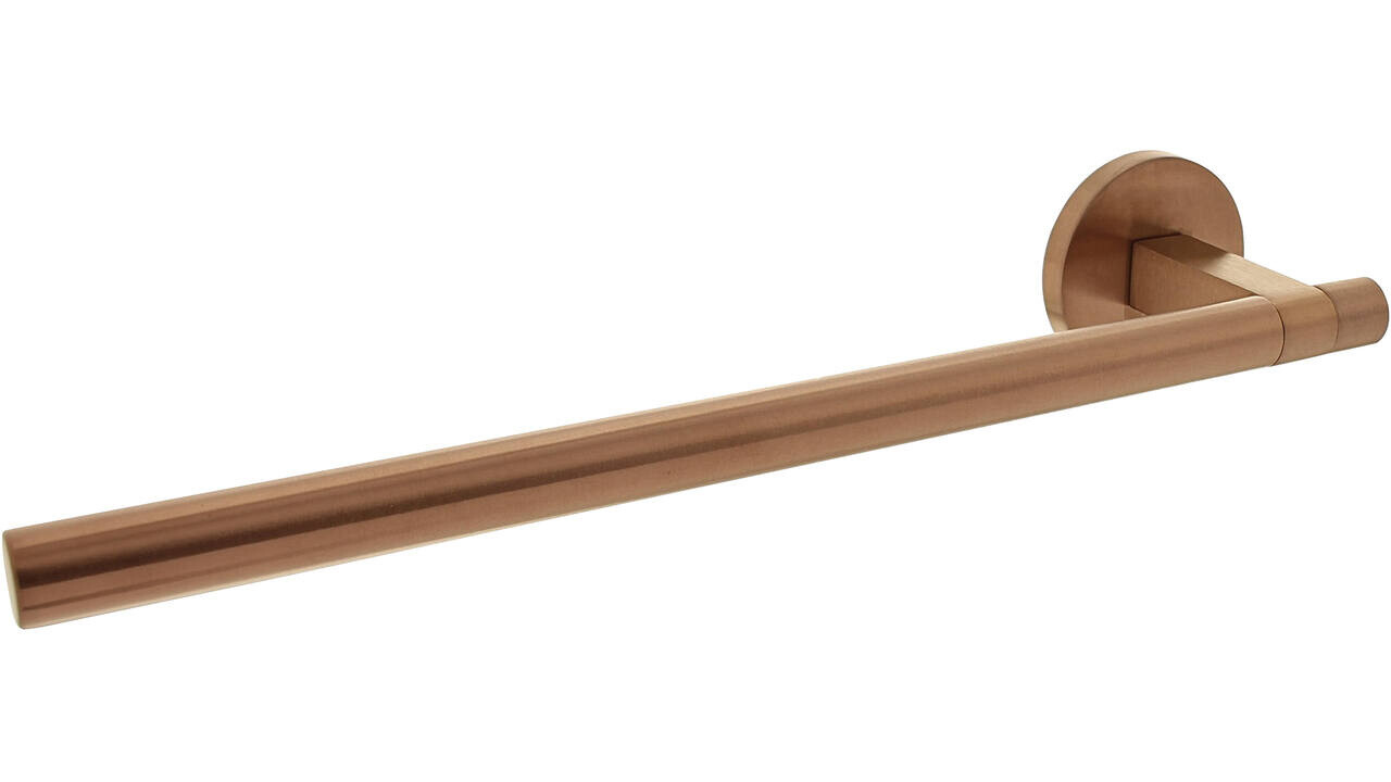 Intersteel Deurkruk Shiraat by Grand & Johnson op rozet éénzijdig verdekt ø55x8mm PVD koper mat Intersteel Deurkruk Shiraat by Grand & Johnson op rozet éénzijdig verdekt ø55x8mm PVD koper mat