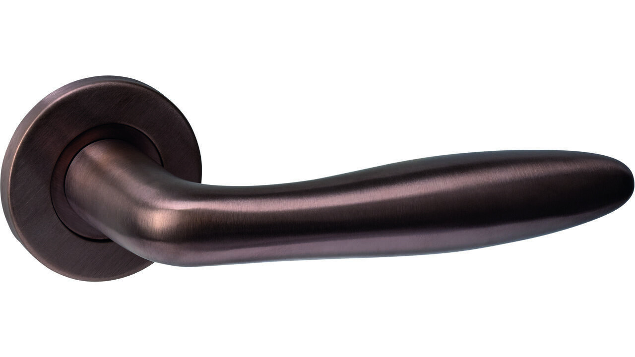 Intersteel Deurkruk Q 03 op rozet verdekt ø52x6mm PVD brons