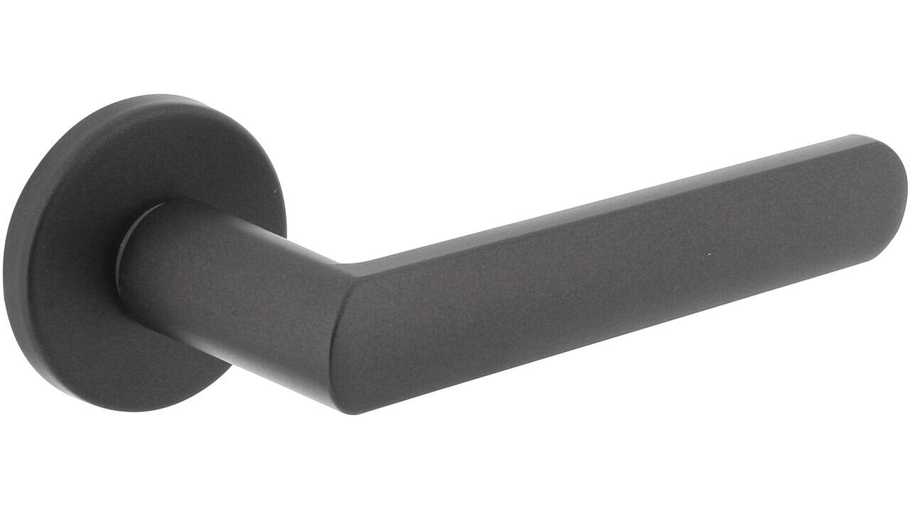 Intersteel Deurkruk Sora met rozet verdekt ø51x5mm met nokken grijs