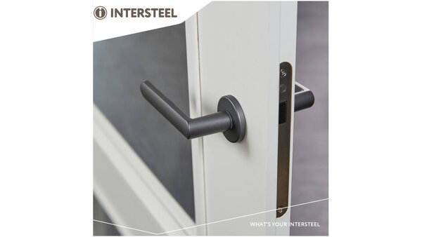 Intersteel Deurkruk Sora met rozet verdekt ø51x5mm met nokken grijs