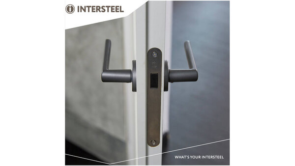 Intersteel Deurkruk Sora met rozet verdekt ø51x5mm met nokken grijs
