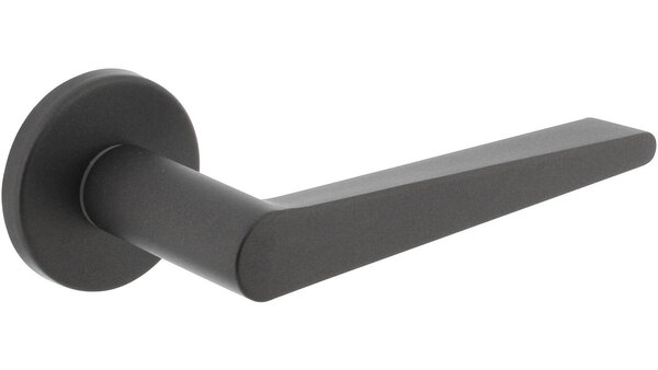 Intersteel Deurkruk Tiga met rozet verdekt ø51x5mm met nokken grijs