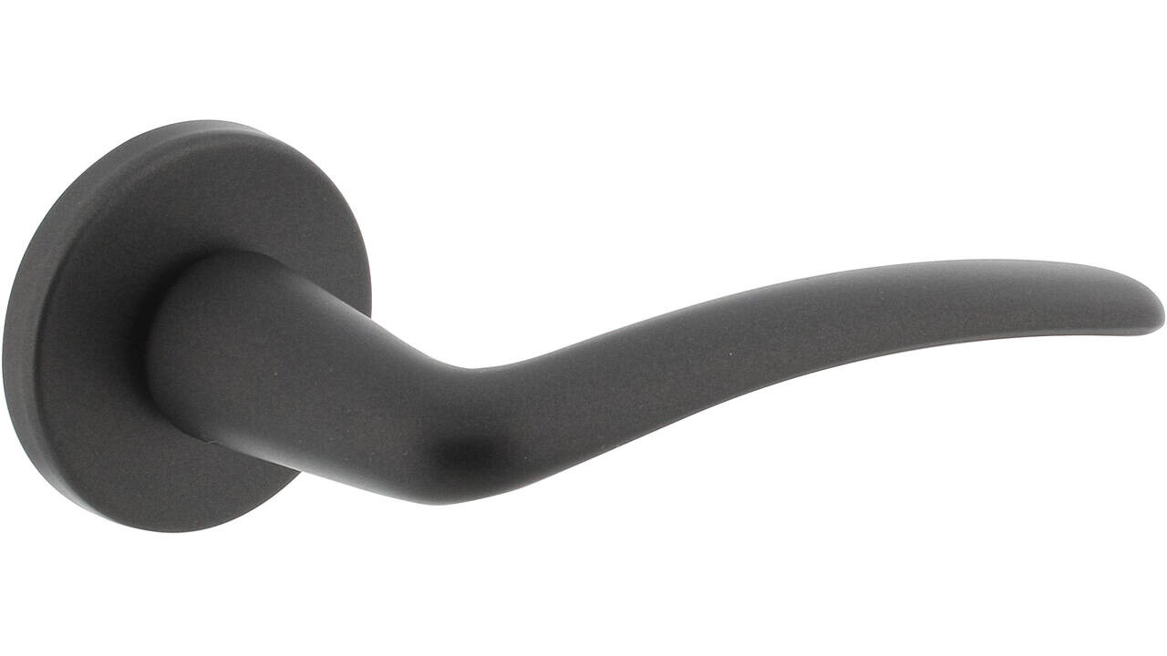 Intersteel Deurkruk Zaia met rozet verdekt ø51x5mm met nokken grijs Intersteel Deurkruk Zaia met rozet verdekt ø51x5mm met nokken grijs