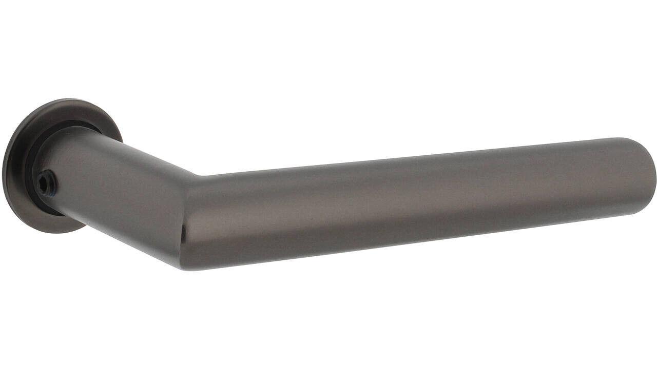 Intersteel Deurkruk Jura met rozet zelfklevend ø30x3mm antraciet grijs