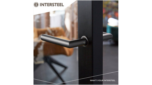 Intersteel Deurkruk Jura met rozet zelfklevend ø30x3mm antraciet grijs